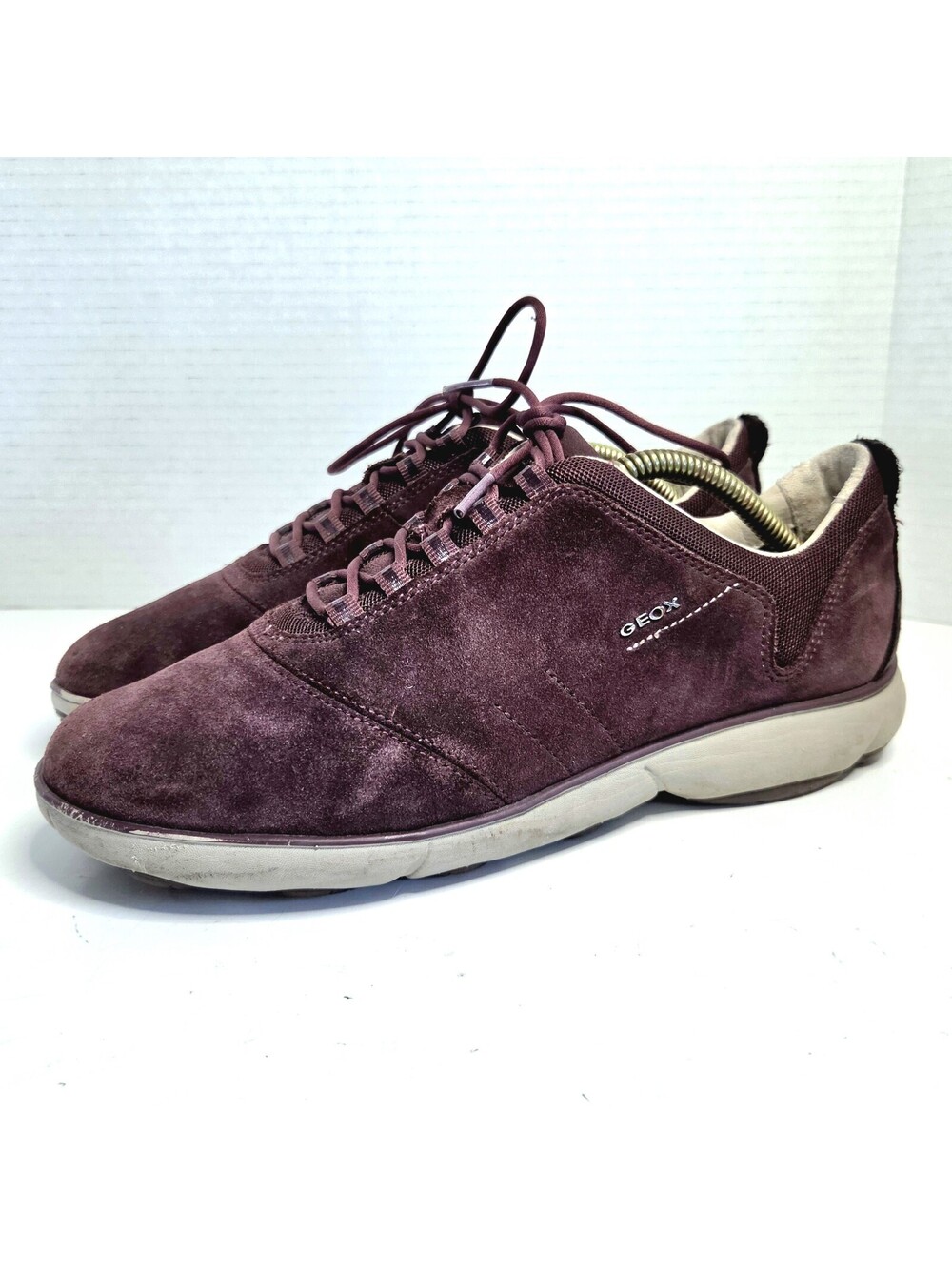 Geox Respira Nebula Women's Lace-up Sneakers Prune US 10 Athleisure Trainer